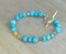 Beautiful Turquoise Howlite bracelet with 18k gold toggle lariat and Hematite Gold Accents, with gift bag, custom sized product 5